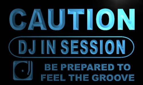 Caution DJ In Session Neon Light Sign